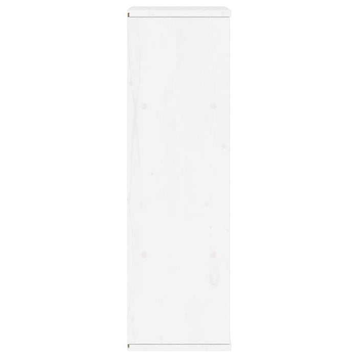 Armadietto Laterale ODDA Bianco 40x24x79 cm Legno Massello Pino
