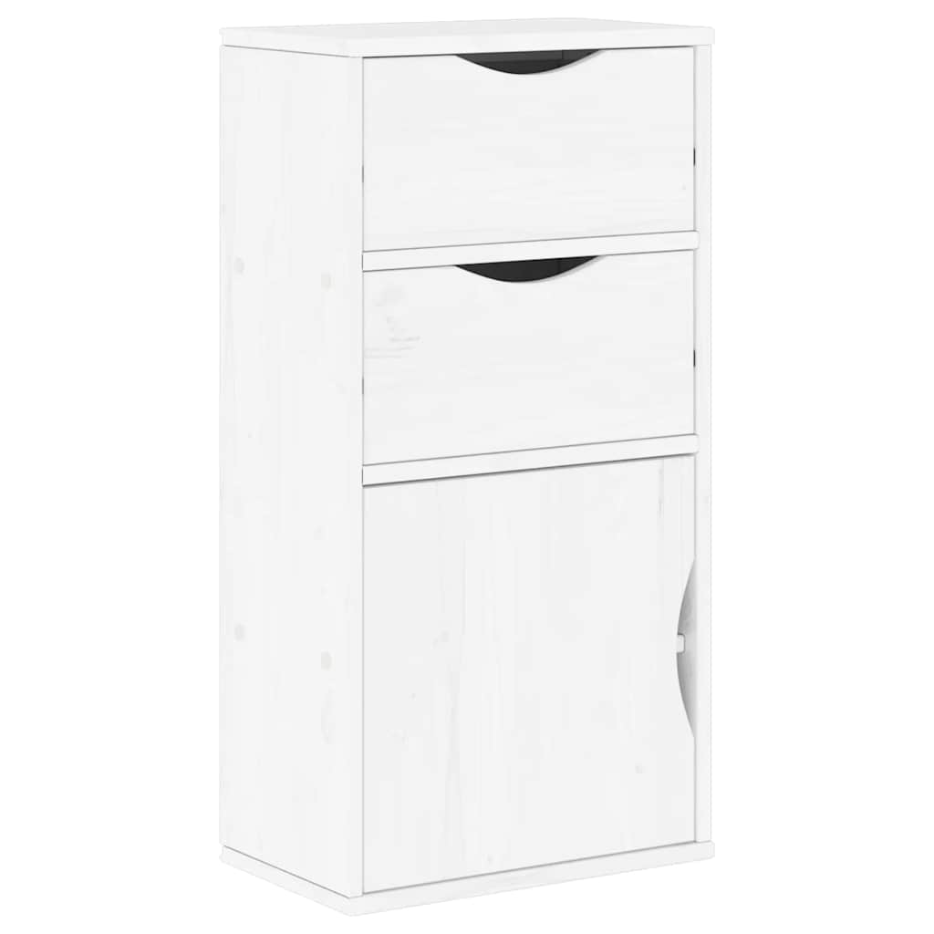 Armadietto Laterale con Cassetti ODDA Bianco 40x24x79 cm 4103598