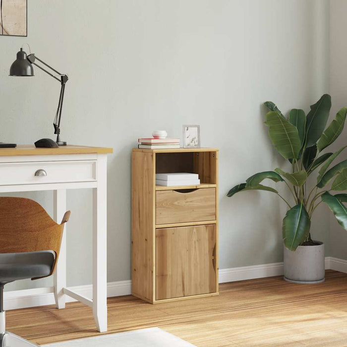 Armadietto Laterale con Cassetto ODDA 40x24x79 cm Legno di Pino 4103599