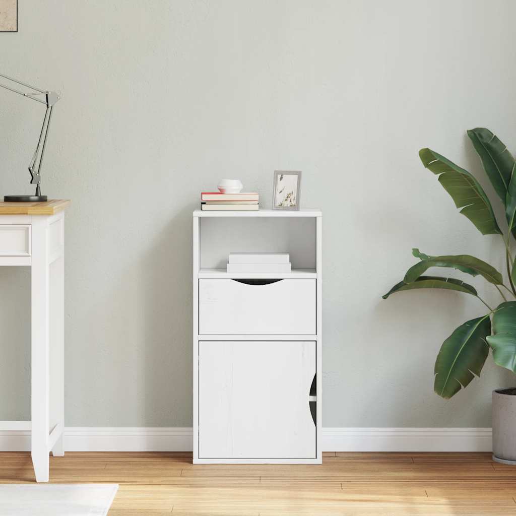 Armadietto Laterale con Cassetto ODDA Bianco 40x24x79 cm 4103600