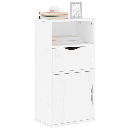 vidaXL Armadietto Laterale con Cassetto ODDA Bianco 40x24x79 cm