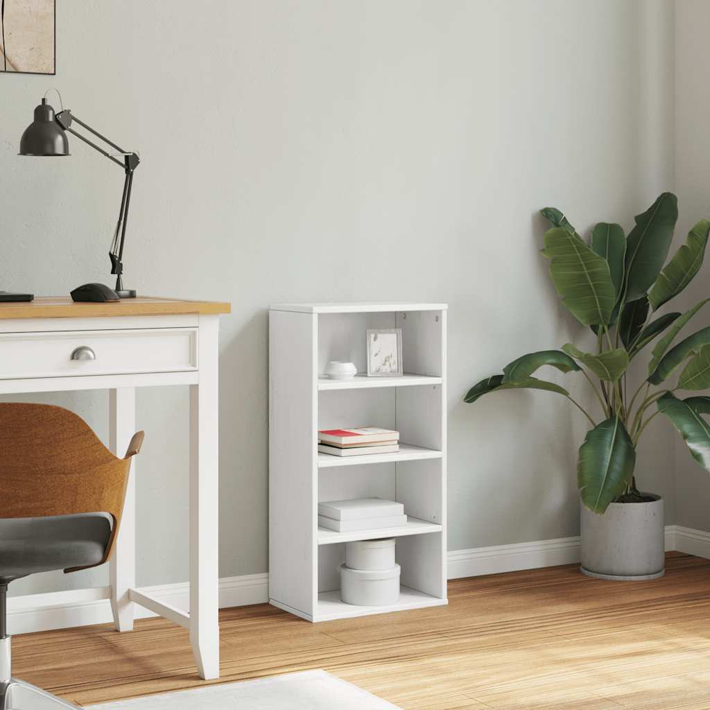 Armadietto Laterale ODDA Bianco 40x24x79 cm Legno Massello Pino 4103602