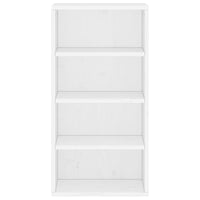 Armadietto Laterale ODDA Bianco 40x24x79 cm Legno Massello Pino 4103602