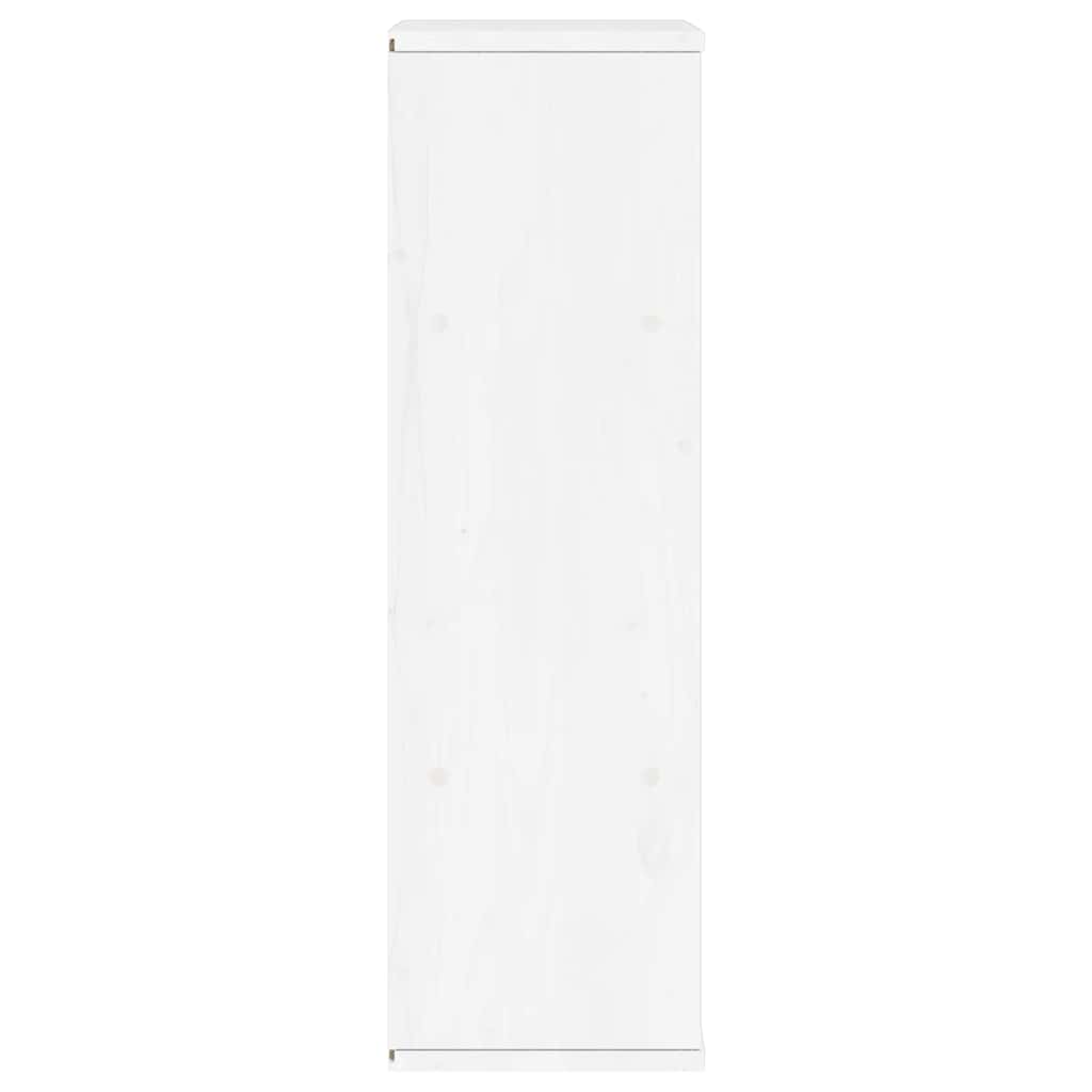Armadietto Laterale ODDA Bianco 40x24x79 cm Legno Massello Pino 4103602