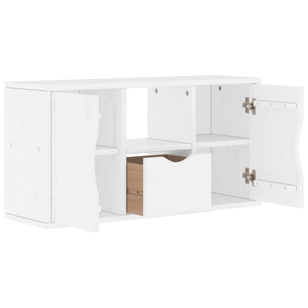 Mobile Porta TV con Cassetto-Mobile per TV-Credenza TV ODDA Bianco 79x24x40 cm