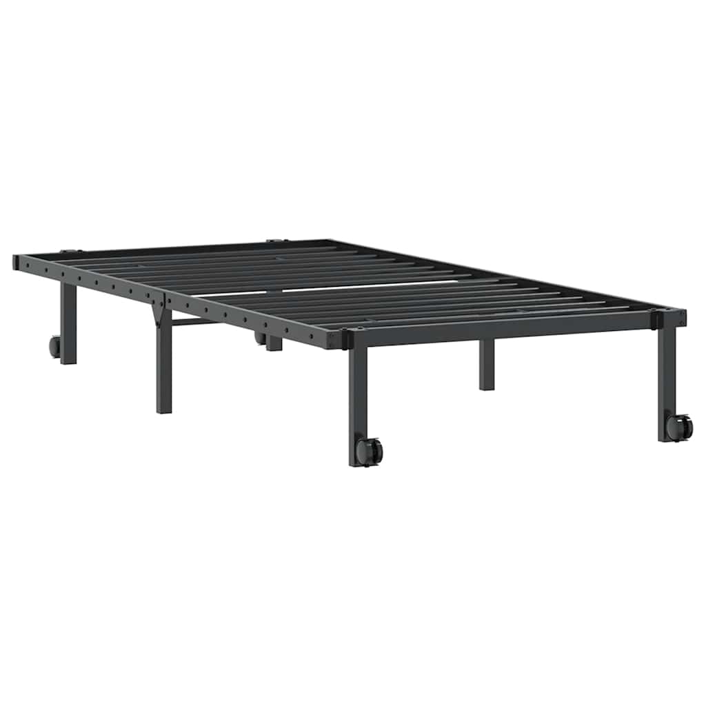 vidaXL Giroletto senza Materasso Pieghevole Nero 90x190 cm in Acciaio