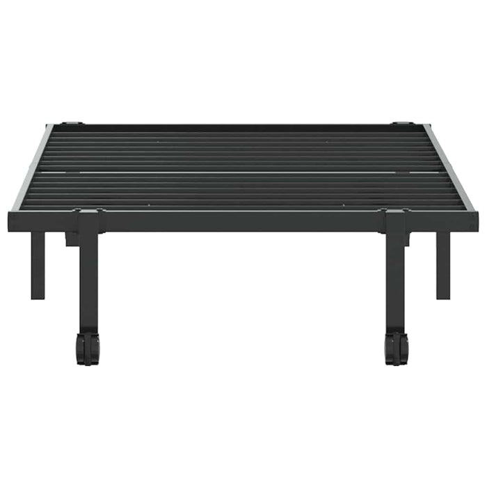 Giroletto senza Materasso Pieghevole-Struttura Letto Nero 90x200 cm in Acciaio