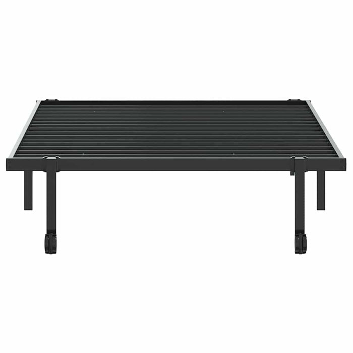Giroletto senza Materasso Pieghevole-Struttura Letto Nero 107x203 cm in Acciaio