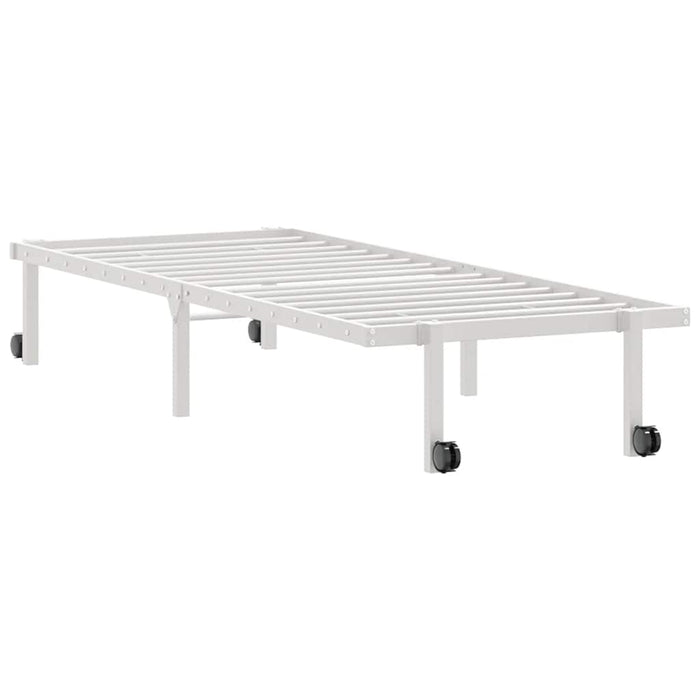 vidaXL Giroletto senza Materasso Pieghevole Bianco 75x190 cm Acciaio