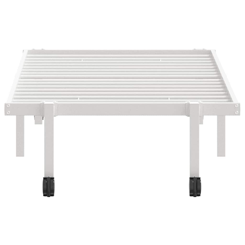 vidaXL Giroletto senza Materasso Pieghevole Bianco 75x190 cm Acciaio