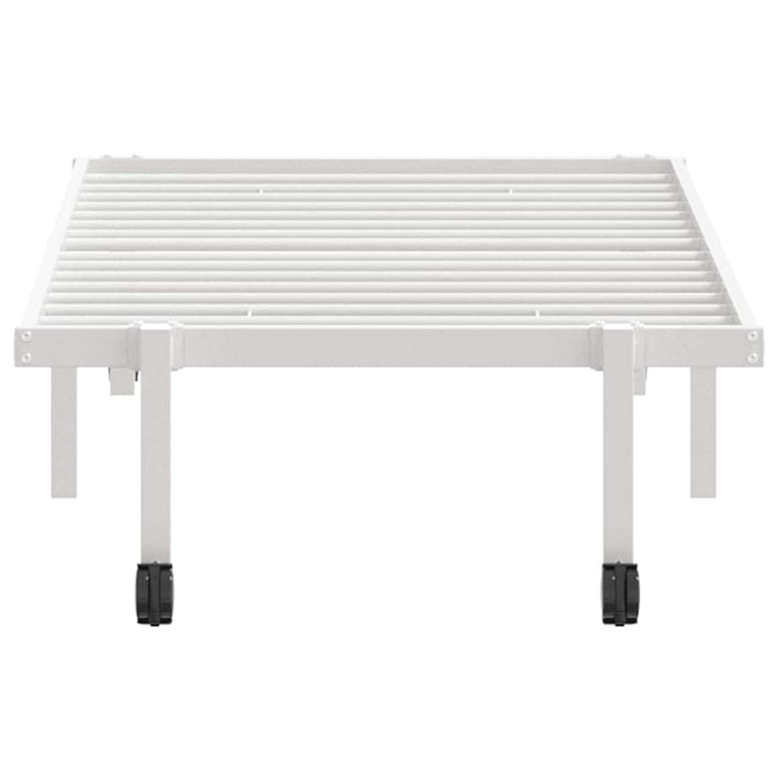 vidaXL Giroletto senza Materasso Pieghevole Bianco 75x190 cm Acciaio