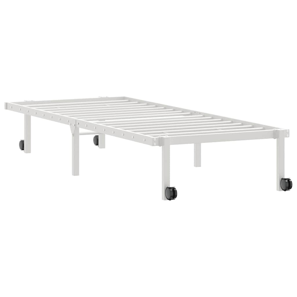 vidaXL Giroletto senza Materasso Pieghevole Bianco 75x190 cm Acciaio