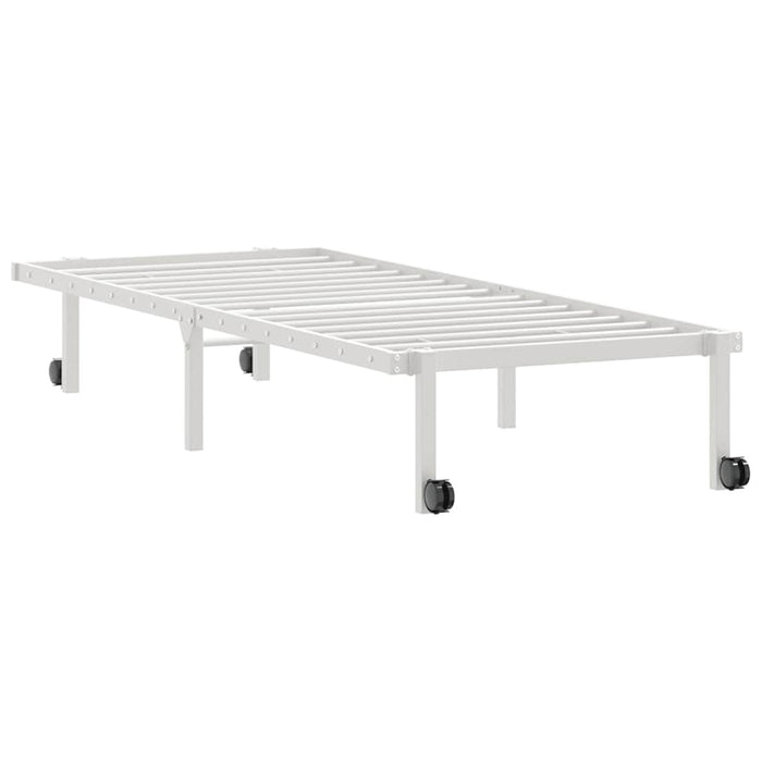 vidaXL Giroletto senza Materasso Pieghevole Bianco 75x190 cm Acciaio