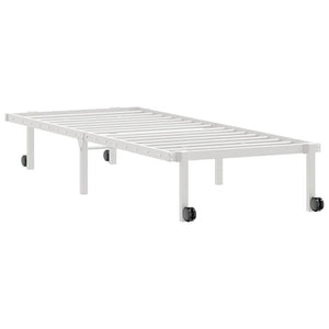 Giroletto senza Materasso Pieghevole-Struttura Letto Bianco 80x200 cm Acciaio