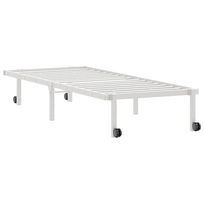 Giroletto senza Materasso Pieghevole-Struttura Letto Bianco 80x200 cm Acciaio