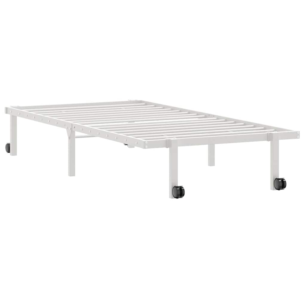 vidaXL Giroletto senza Materasso Pieghevole Bianco 90x190 cm Acciaio