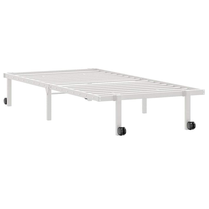 vidaXL Giroletto senza Materasso Pieghevole Bianco 90x190 cm Acciaio