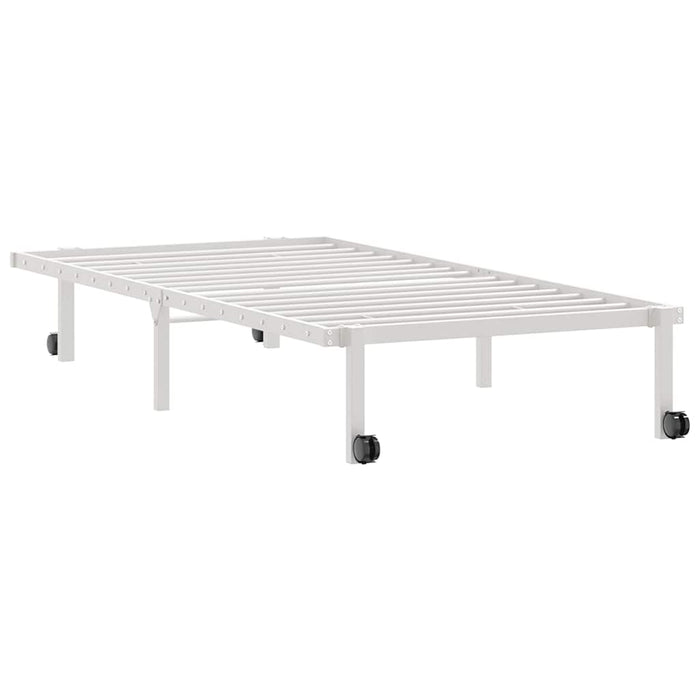 vidaXL Giroletto senza Materasso Pieghevole Bianco 90x190 cm Acciaio