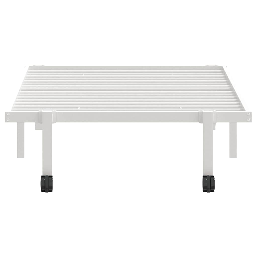 vidaXL Giroletto senza Materasso Pieghevole Bianco 90x200 cm Acciaio