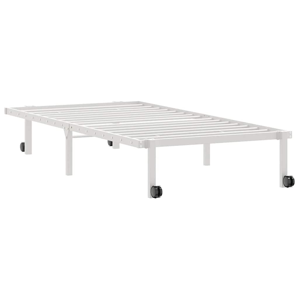 vidaXL Giroletto senza Materasso Pieghevole Bianco 90x200 cm Acciaio