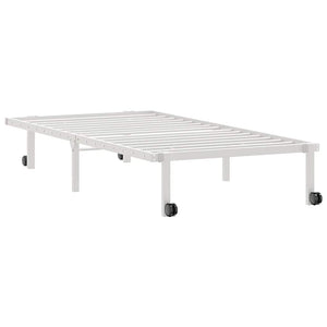 vidaXL Giroletto senza Materasso Pieghevole Bianco 90x200 cm Acciaio