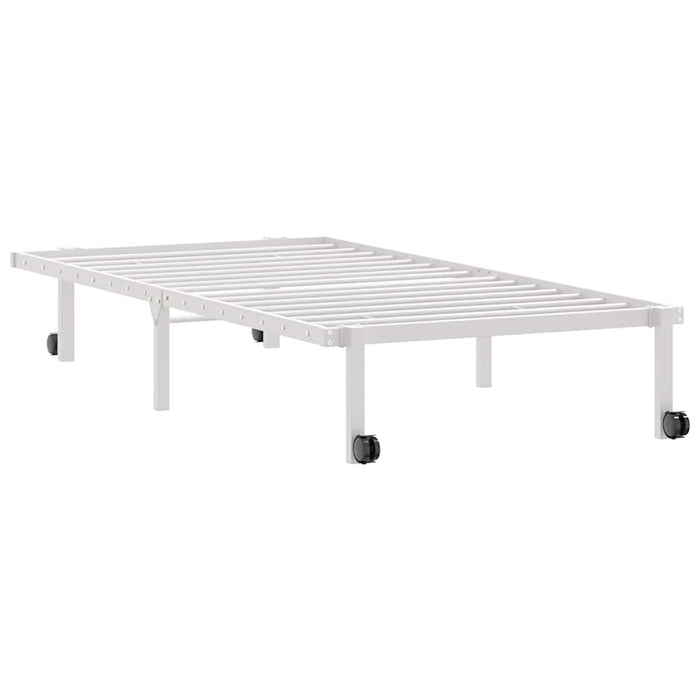 vidaXL Giroletto senza Materasso Pieghevole Bianco 90x200 cm Acciaio