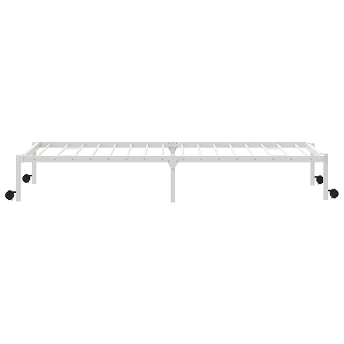 Giroletto senza Materasso Pieghevole-Struttura Letto Bianco 100x190 cm Acciaio