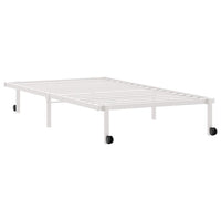 Giroletto senza Materasso Pieghevole-Struttura Letto Bianco 100x190 cm Acciaio