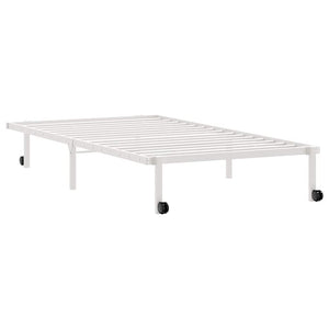 Giroletto senza Materasso Pieghevole-Struttura Letto Bianco 100x190 cm Acciaio
