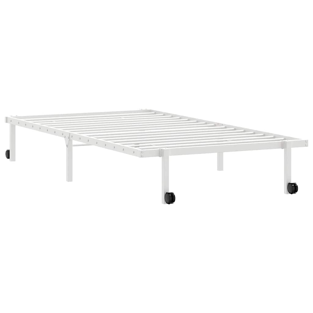 Giroletto senza Materasso Pieghevole-Struttura Letto Bianco 100x200 cm Acciaio