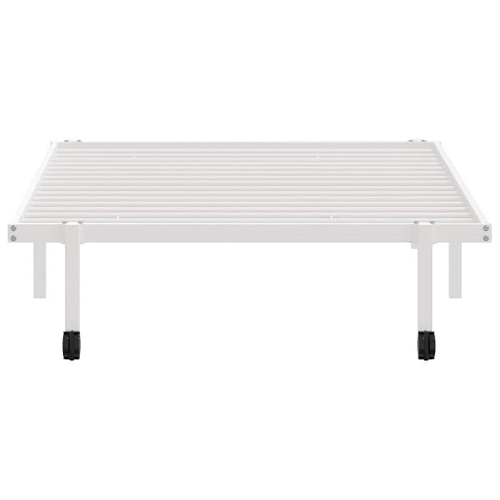 Giroletto senza Materasso Pieghevole-Struttura Letto Bianco 100x200 cm Acciaio