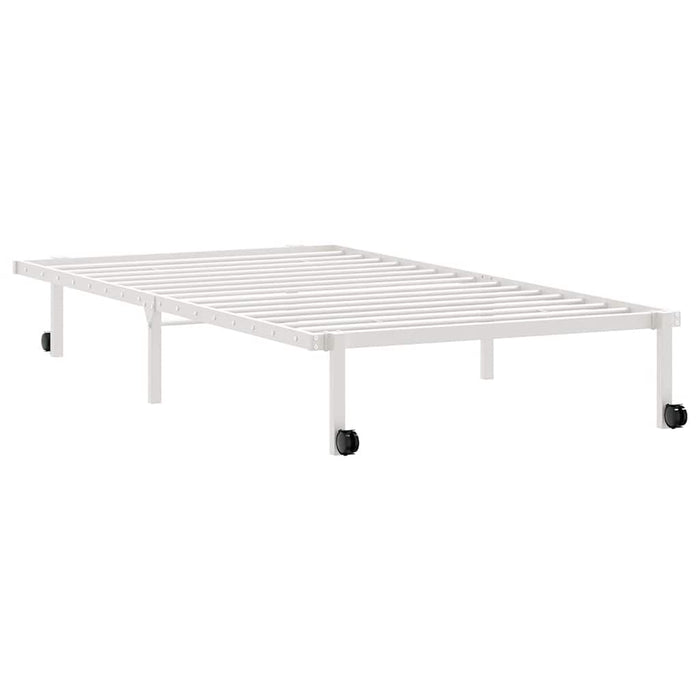 Giroletto senza Materasso Pieghevole-Struttura Letto Bianco 100x200 cm Acciaio