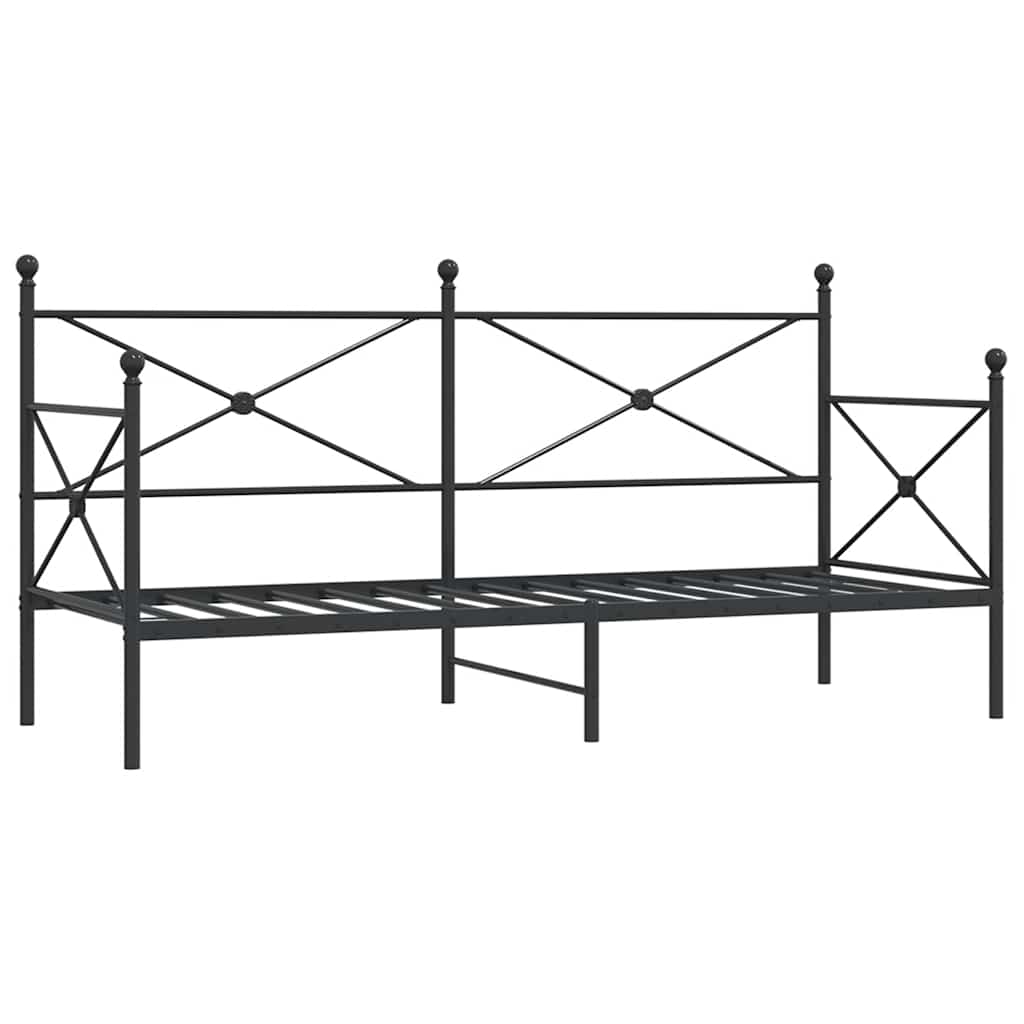 vidaXL Dormeuse senza Materasso Nero 75x190 cm in Acciaio