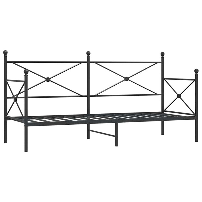 vidaXL Dormeuse senza Materasso Nero 75x190 cm in Acciaio