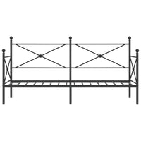 vidaXL Dormeuse senza Materasso Nero 75x190 cm in Acciaio