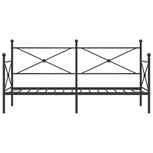 vidaXL Dormeuse senza Materasso Nero 75x190 cm in Acciaio