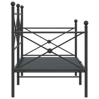 vidaXL Dormeuse senza Materasso Nero 75x190 cm in Acciaio