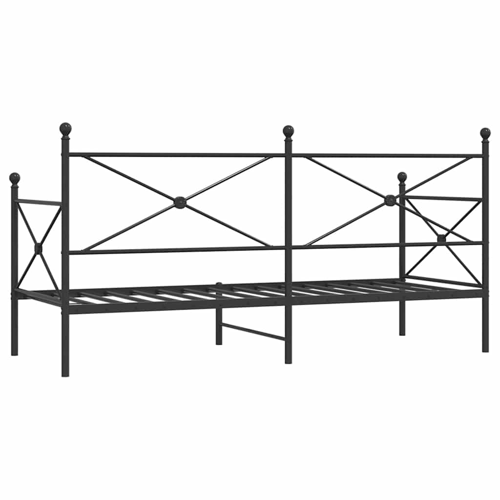vidaXL Dormeuse senza Materasso Nero 75x190 cm in Acciaio