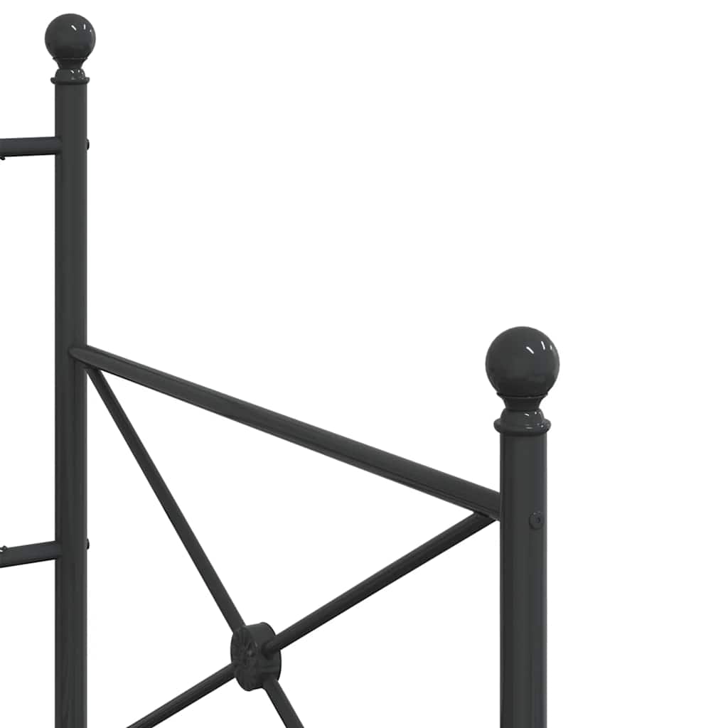 vidaXL Dormeuse senza Materasso Nero 75x190 cm in Acciaio