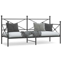 vidaXL Dormeuse senza Materasso Nero 75x190 cm in Acciaio