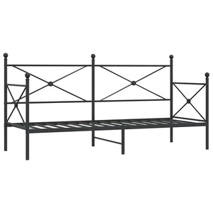 vidaXL Dormeuse senza Materasso Nero 80x200 cm in Acciaio