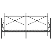 vidaXL Dormeuse senza Materasso Nero 80x200 cm in Acciaio