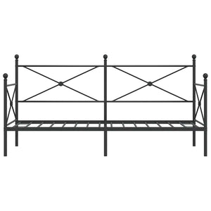 vidaXL Dormeuse senza Materasso Nero 80x200 cm in Acciaio