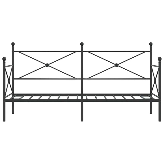 Dormeuse senza Materasso-Divano Letto-Struttura Letto Nero 80x200 cm in Acciaio