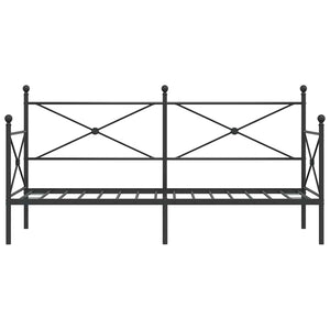 Dormeuse senza Materasso Nero 80x200 cm in Acciaio 4104666