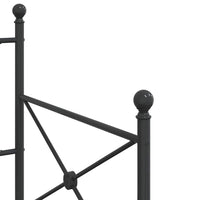 vidaXL Dormeuse senza Materasso Nero 80x200 cm in Acciaio