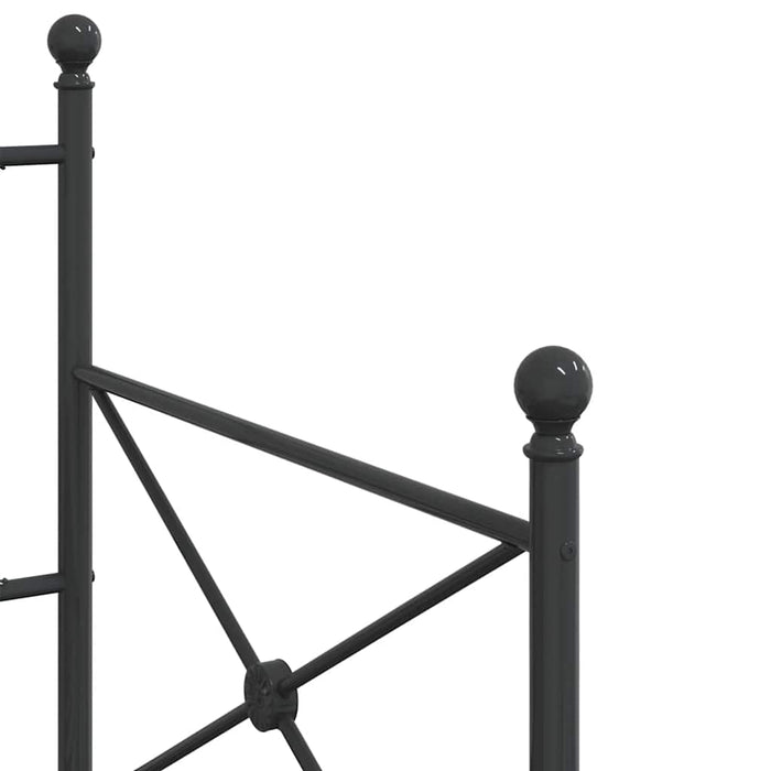 Dormeuse senza Materasso Nero 80x200 cm in Acciaio 4104666