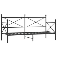 vidaXL Dormeuse senza Materasso Nero 90x190 cm in Acciaio