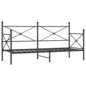 vidaXL Dormeuse senza Materasso Nero 90x190 cm in Acciaio