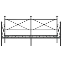 Dormeuse senza Materasso Nero 90x200 cm in Acciaio